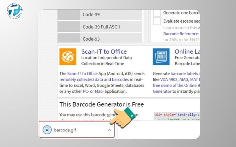 Tạo barcode online bằng Online Barcode Generator bước 8